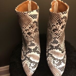 Snake Print Booties Size 9